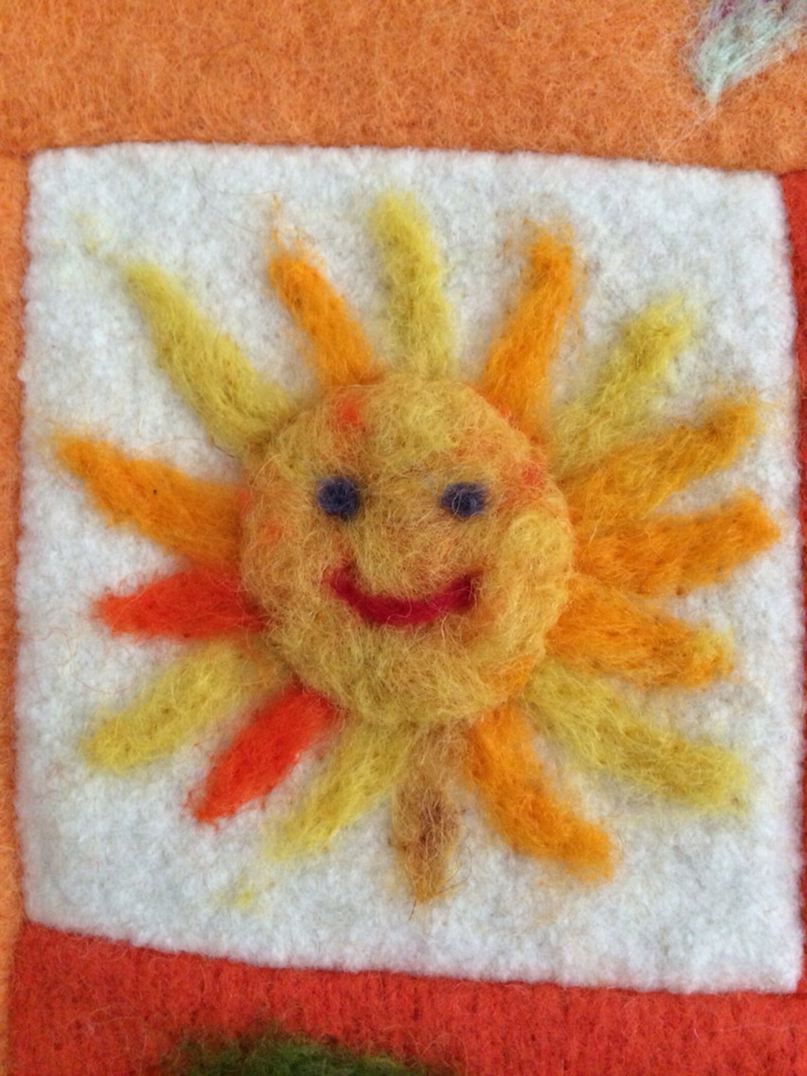 ABC needle felted wall hanging Etsy
