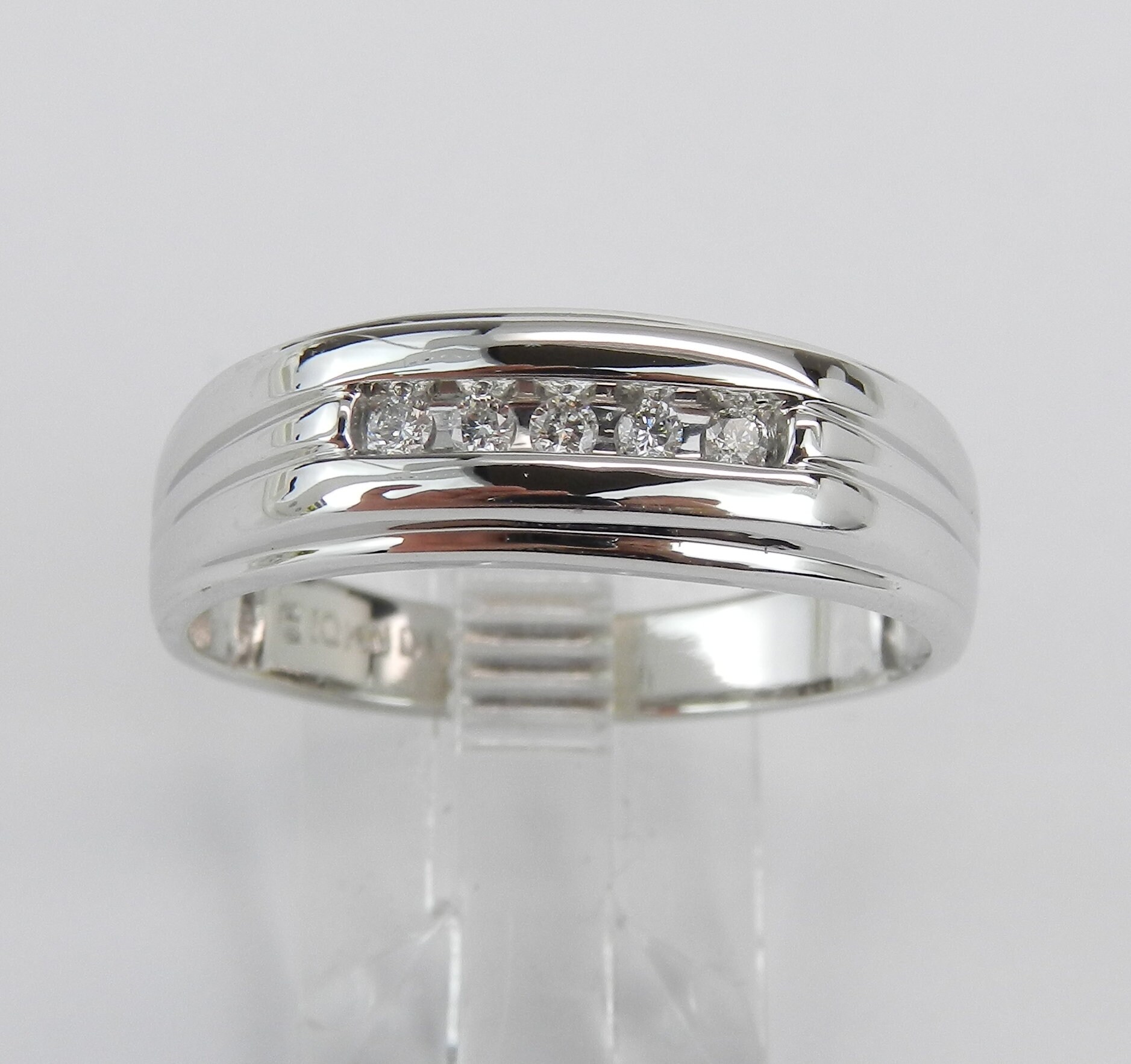 Men S Diamond Band Men Wedding Ring Mens Anniversary Band