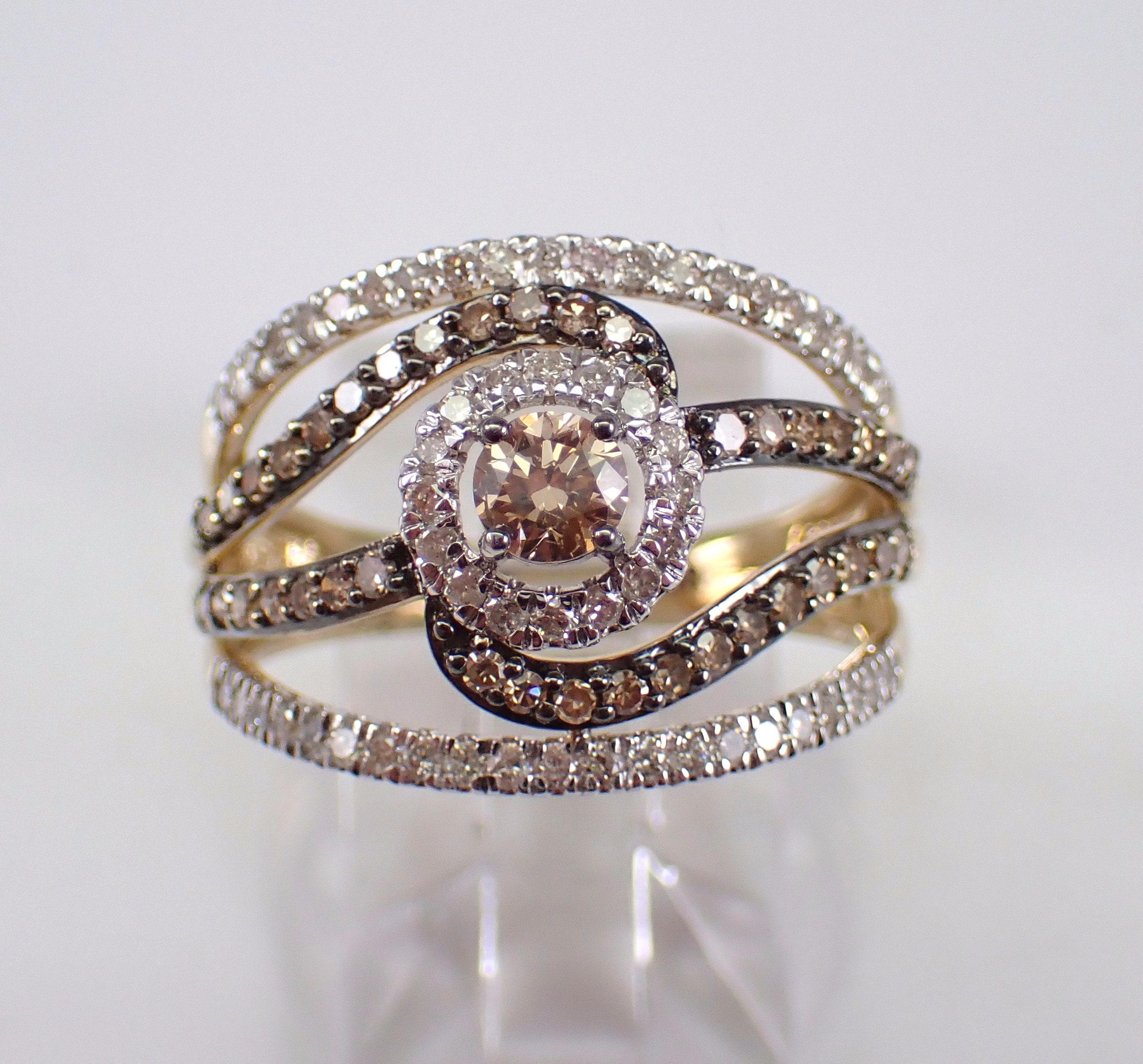 Billie - Fancy Brown Oval Diamond Unique Engagement Ring