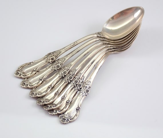 【Vintage】 Floral Teaspoons 6 Retro Floral Teaspoons. - Etsy Canada