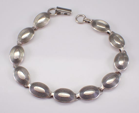 Vintage Sterling Silver Link Bracelet - Layering Everyday Estate Jewelry Gift
