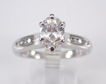 14K White Gold Diamond Engagement Ring - Simple Bridal Promise Fine Jewelry Gift