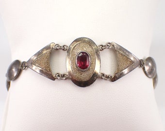 ヴィンテージ スターリングシルバー バングルブレスレット - ワイド