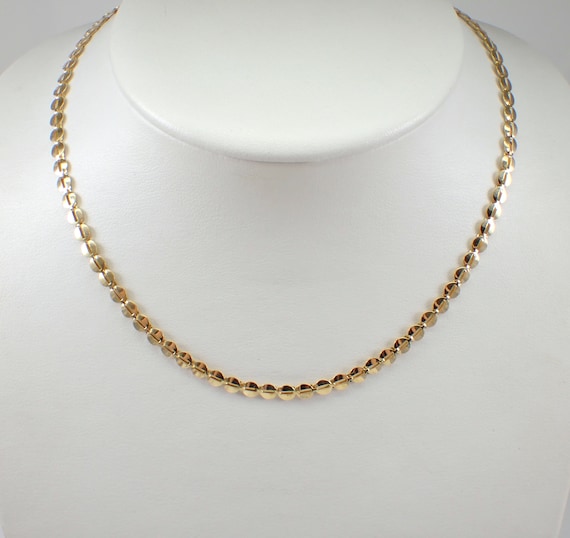 Vintage 14K Yellow Gold Choker Chain Necklace - Estate Fine Jewelry Gift