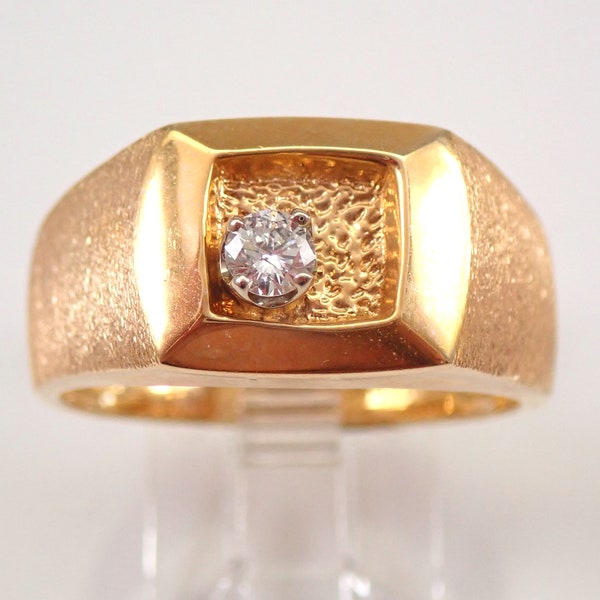 Mens Gold Pinky Rings Solitaire Etsy