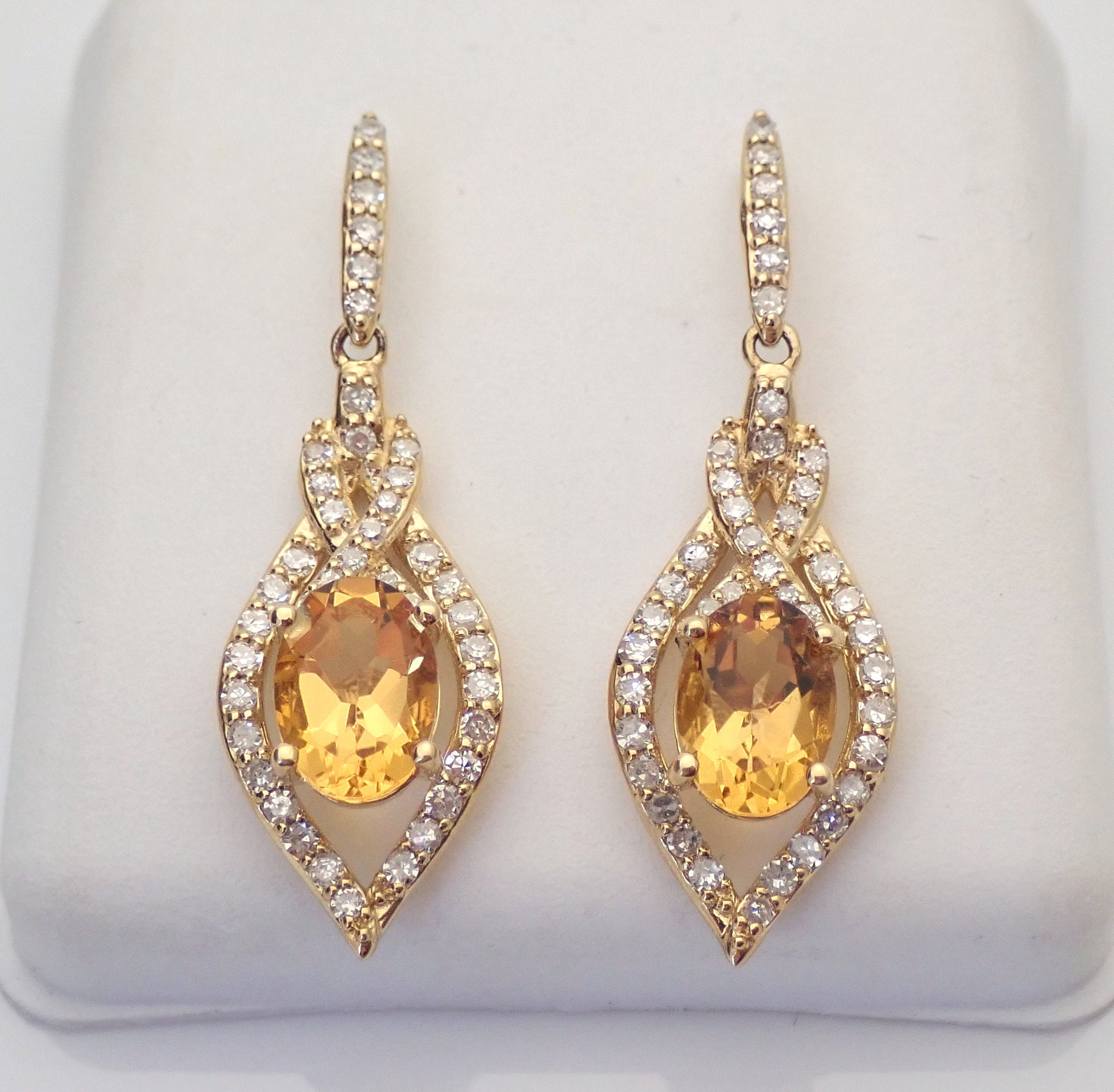 Yellow sapphire drop sale earrings