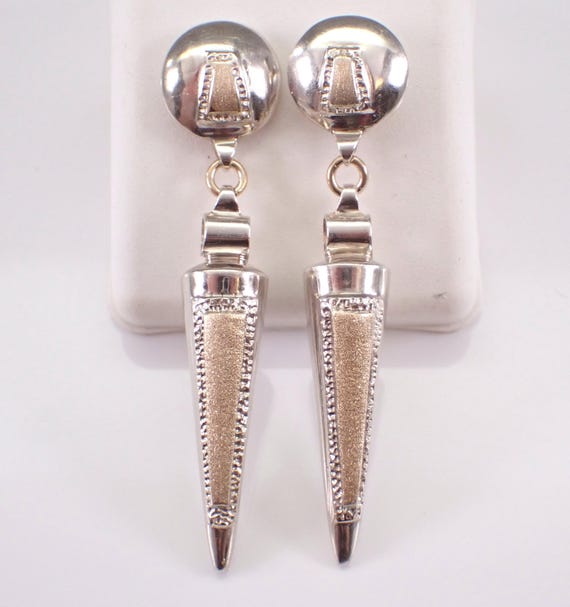 Sterling Silver and 14K Gold Dangle Earrings: Unique Two Tone Drops