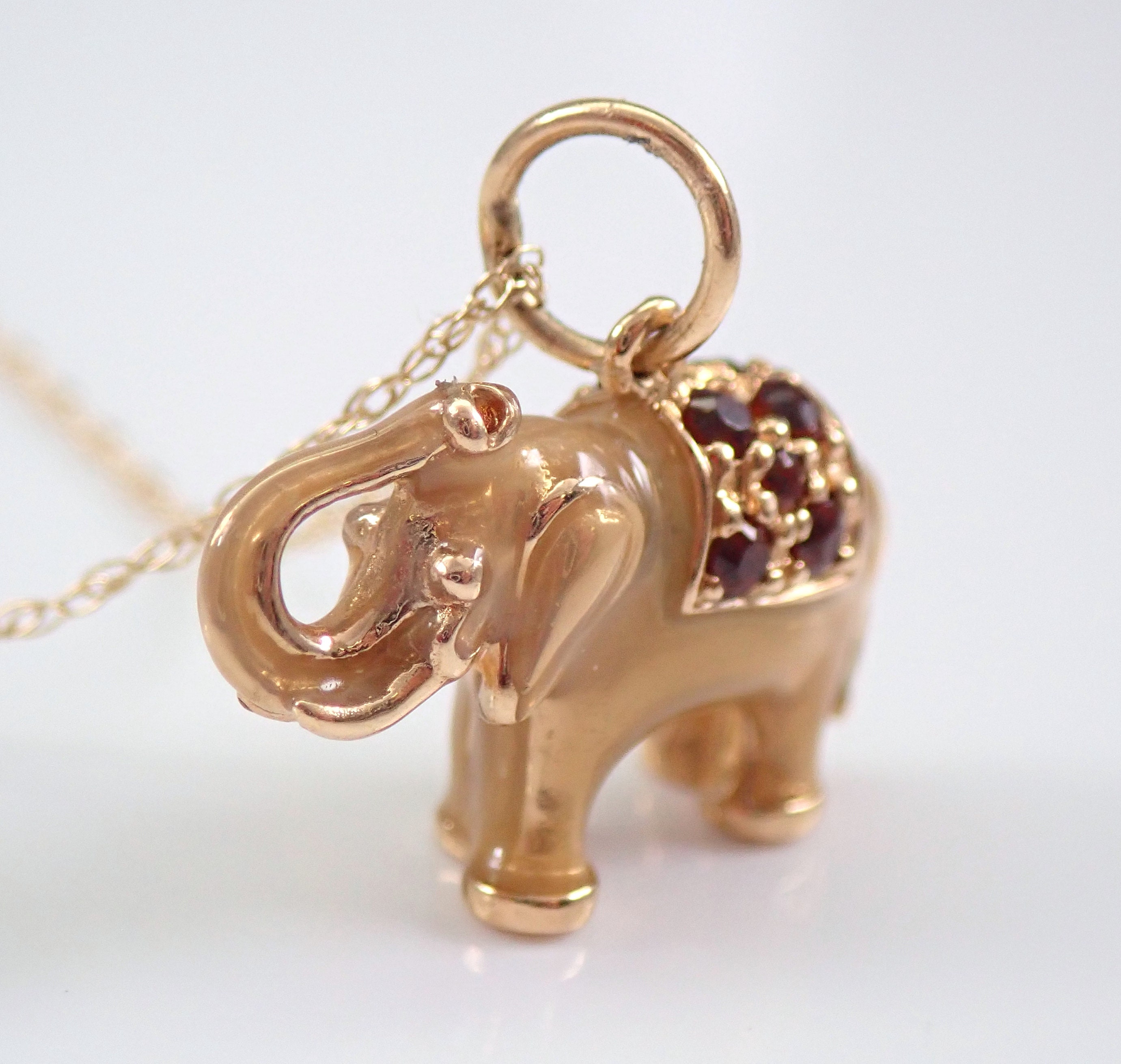 Elephant Necklace Rose Gold