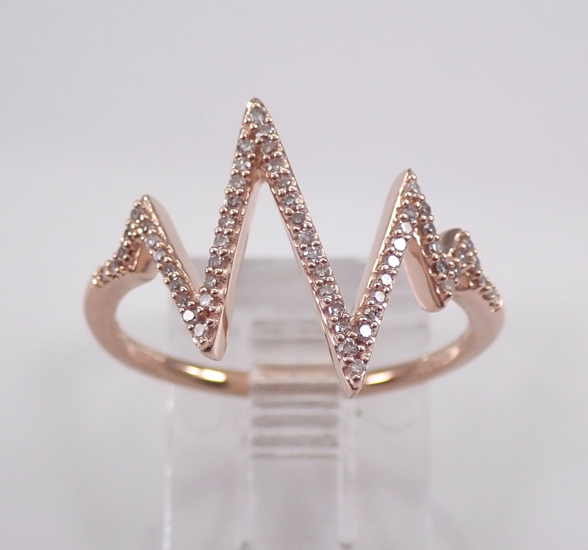 Rose gold 2024 heartbeat ring