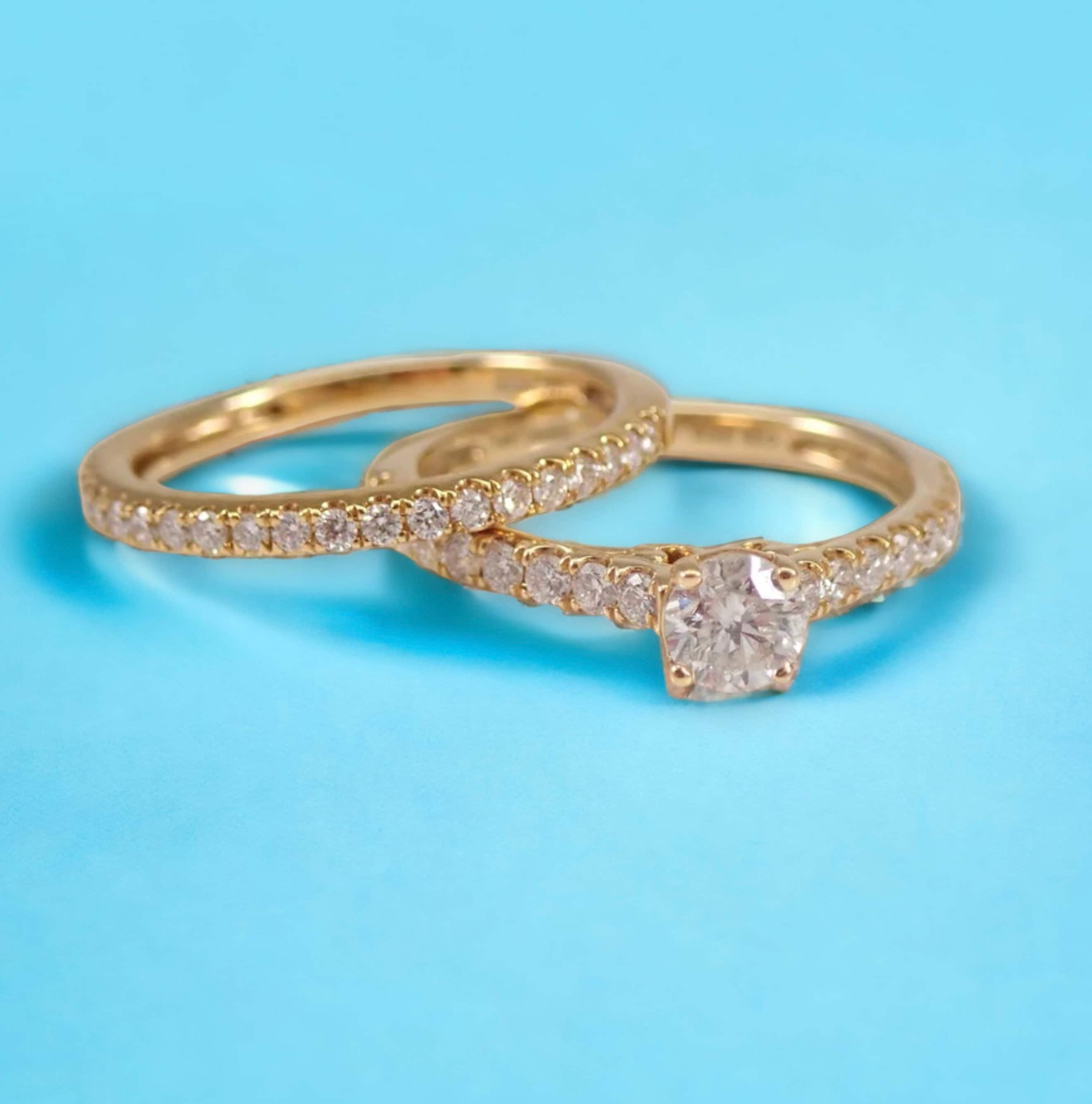 3.15 Carat Diamond Engagement Ring Round Pave Style Lab Grown Diamond 14K  Rose Gold Bridal Ring Samantha Model - Etsy