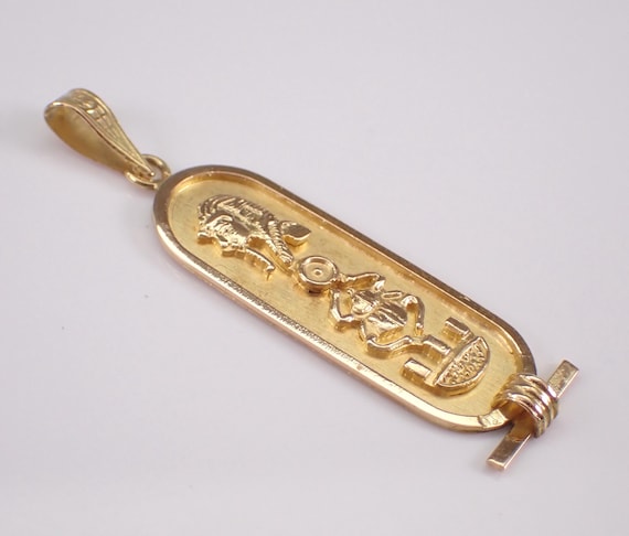 ヴィンテージ 18K イエローゴールド カルトゥーシュ チャーム