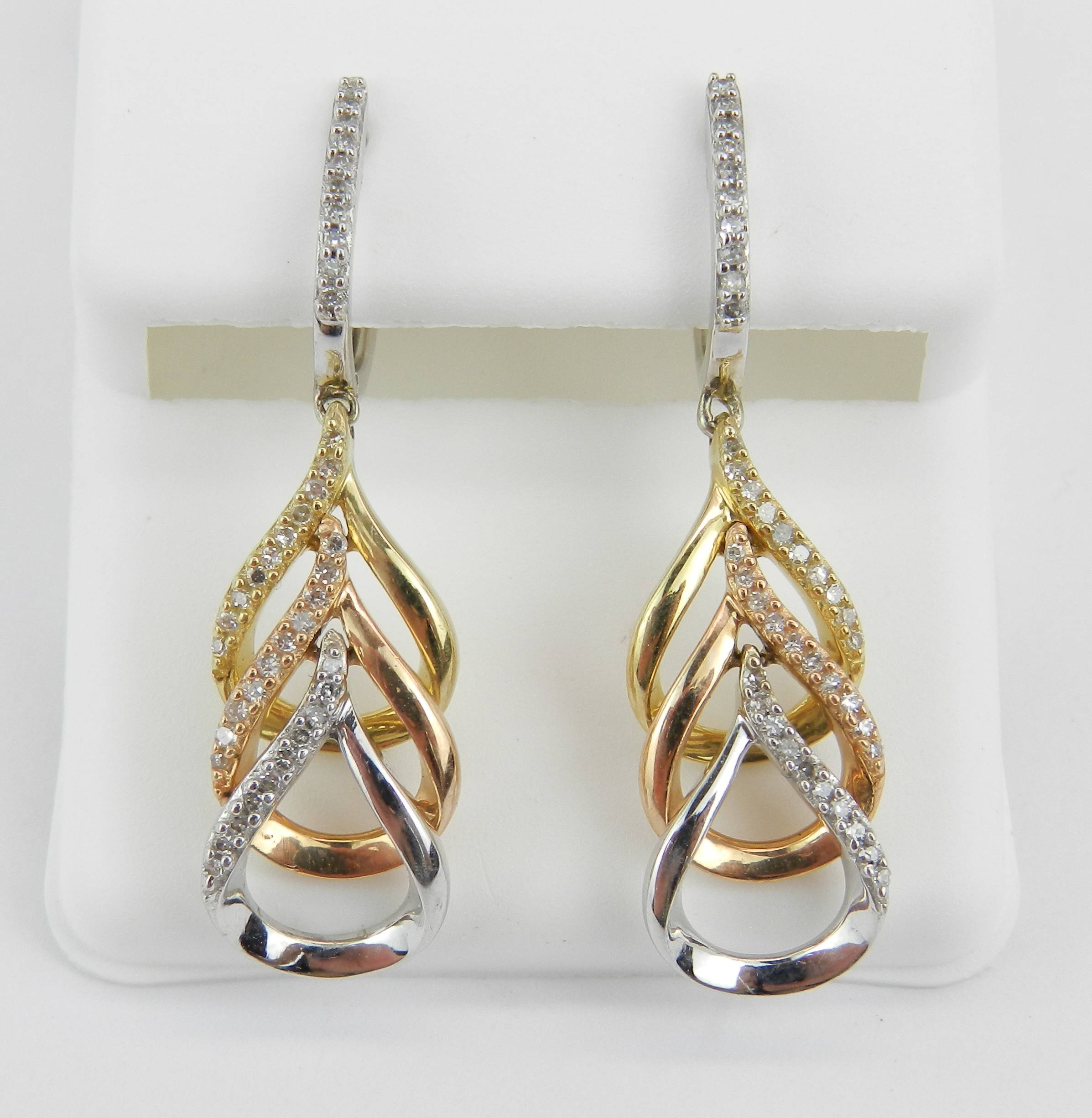 Tri Color Dangle Earrings