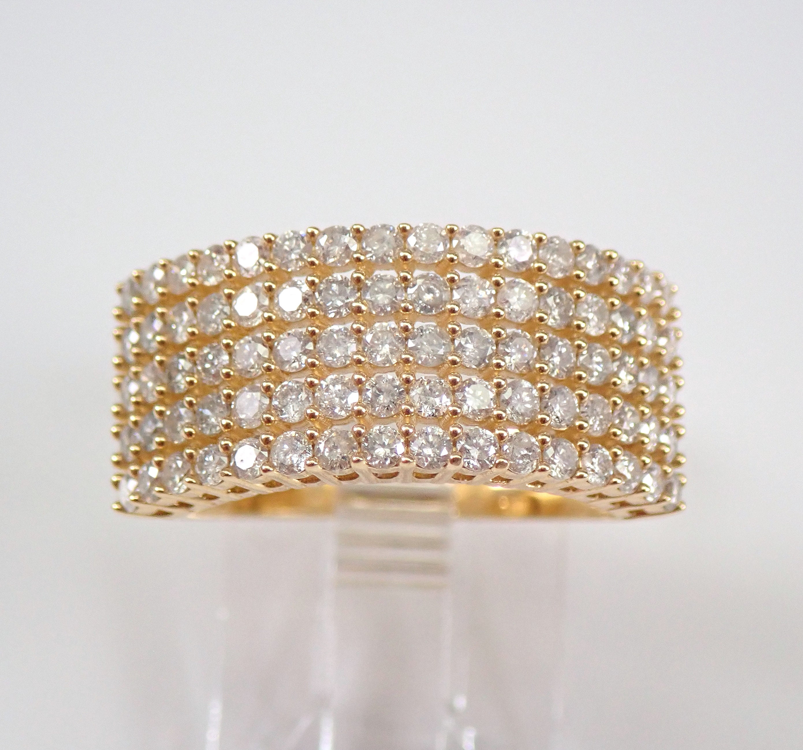 Multi row diamond anniversary band deals