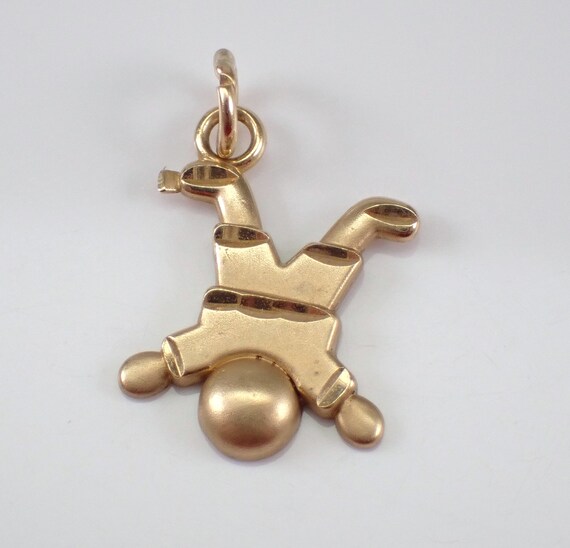 Vintage 14K Yellow Gold Child Charm Pendant, Estate Boy Kid Son Drop for Necklace or Bracelet