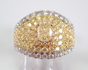 Pierścionek z białego złota 18K z diamentem w kształcie kanarka o masie 2,92 ct: obrączka z okazji rocznicy zaręczyn
