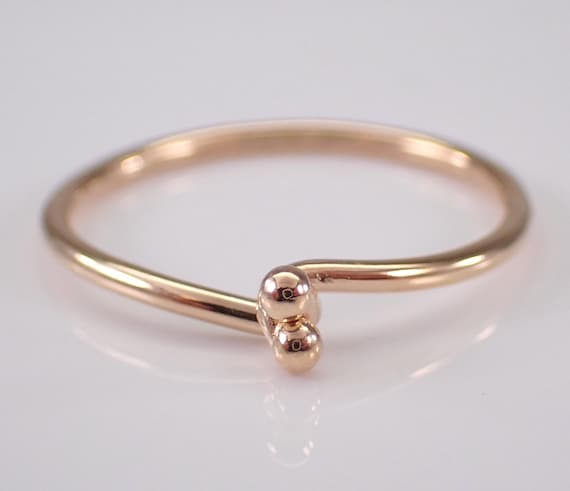 Vintage 14K Yellow Gold Midi Ring - Petite Estate Small Bridal Promise Jewelry Gift