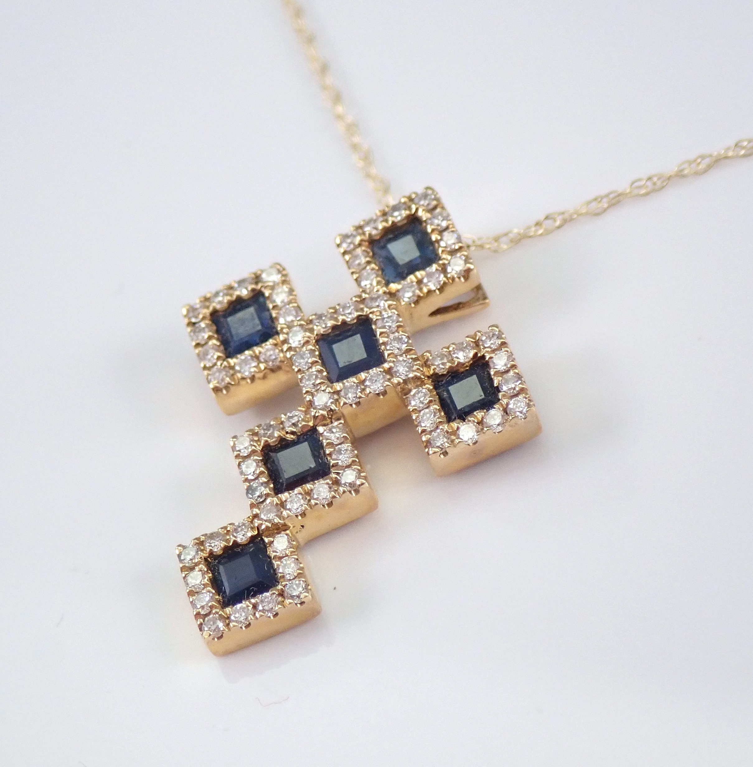 sapphire cross necklace sapphire cross necklace