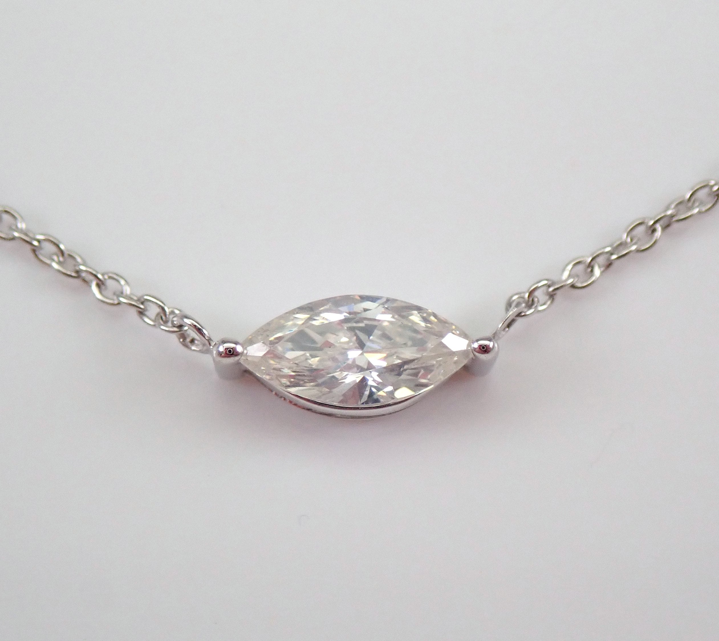 Share 80+ marquis diamond necklace super hot - POPPY