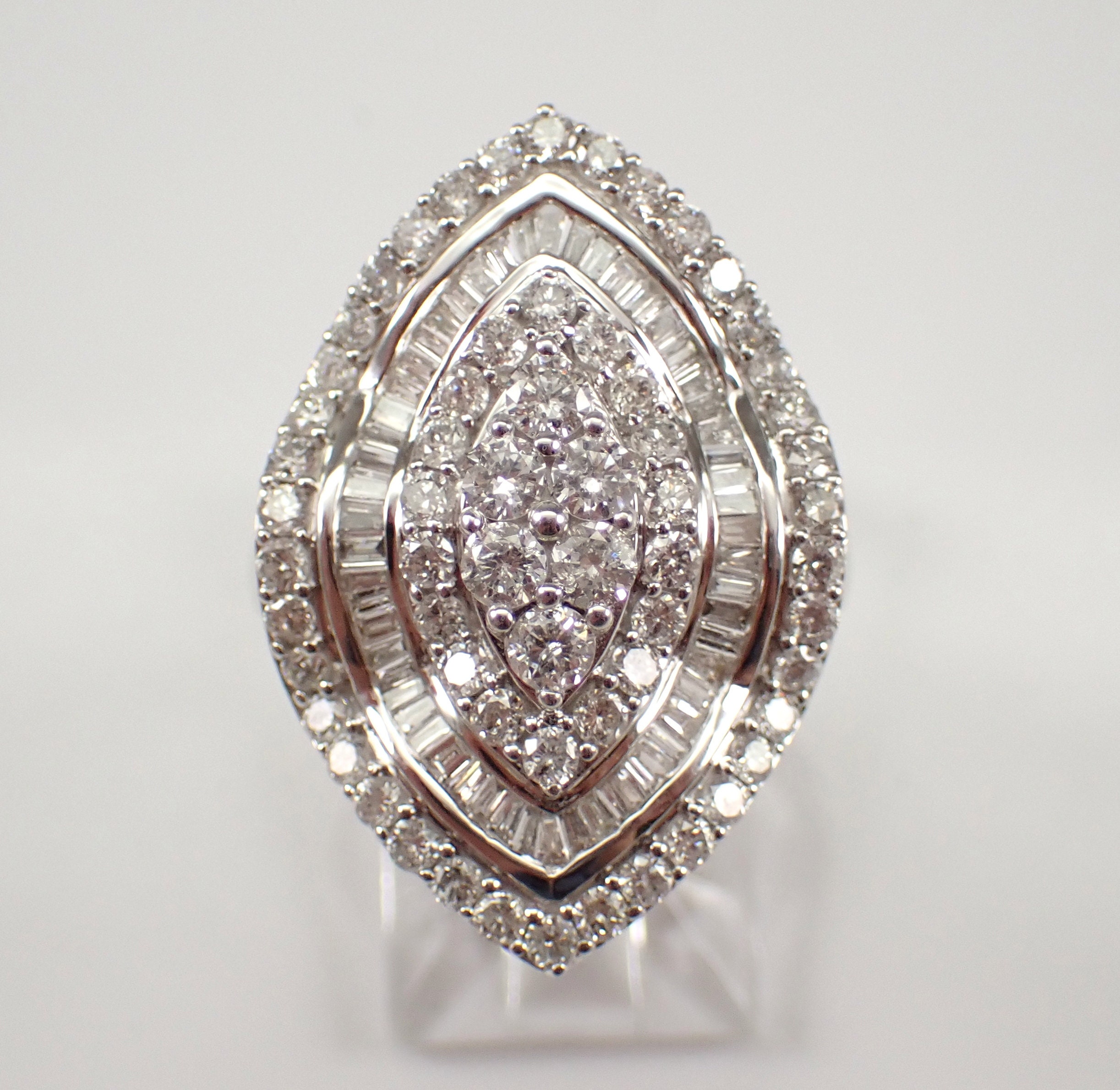 Platinum Diamond Cluster Ring - Mark Lloyd Jewellery
