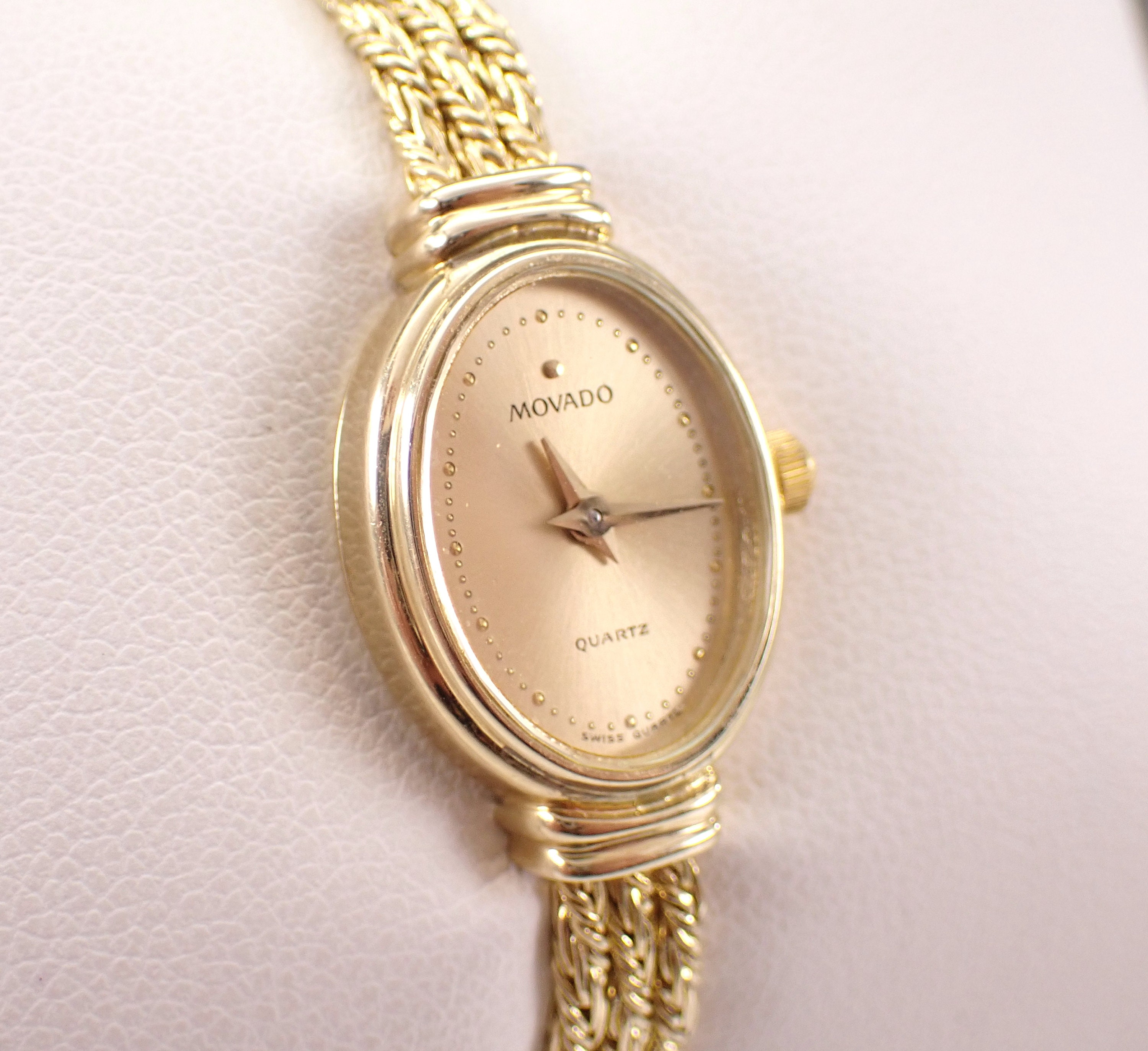 14K Yellow Gold MOVADO Watch Antique Estate Dainty Wristwatch Vintage Golden Triple Strand Bracelet Band Etsy Australia