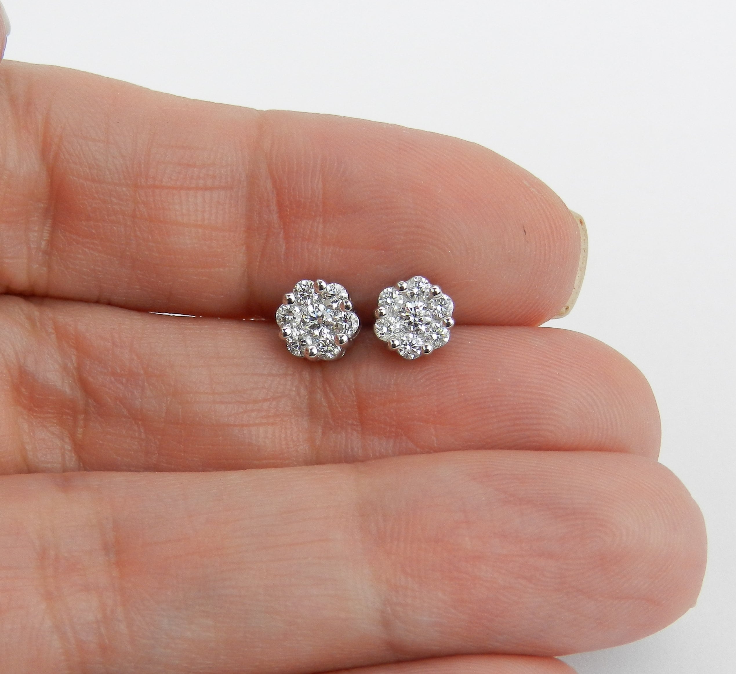 white gold studs