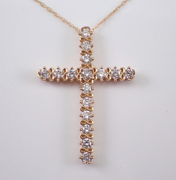 Chunky Diamond Cross Necklace 14K Gold – BOS Jewelers Inc
