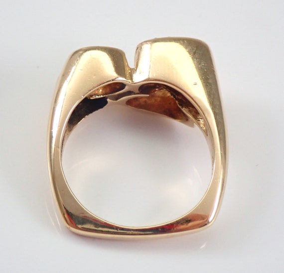 Vintage 14K Yellow Gold Diamond Ring, Unique Clus… - image 4