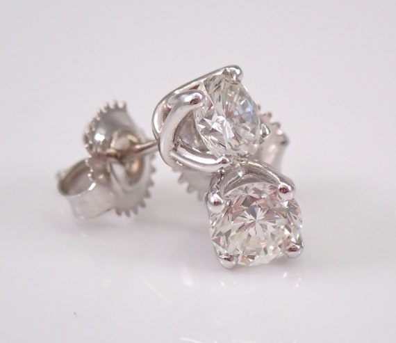 14k Gold Moissanite Stud Earrings - Bridal Anniversary Fine Jewelry Gift - GalaxyGems Handmade