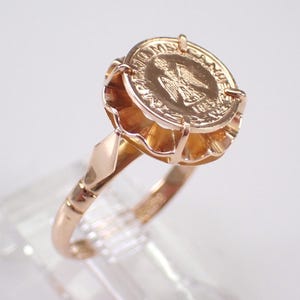 超希少K18 金リング メキシコ DOS PESOS 1945年 超希少】1945年メキシコ 2