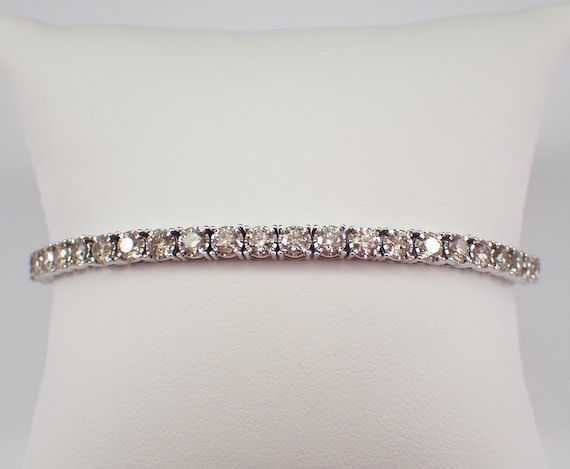 7ct Diamond Tennis Bracelet - White Gold Everyday Wear Prong Set In Line Bracelet - GalaxyGems Handmade Fine Jewelry Gift