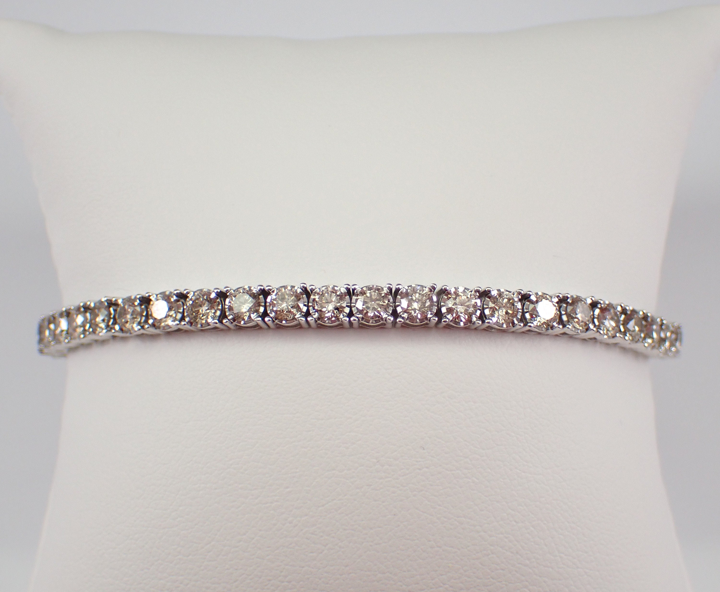 7 Ct Round Cut Lab Created Diamond Women's Tennis Bracelet 14k White Gold  Finish | eBay
