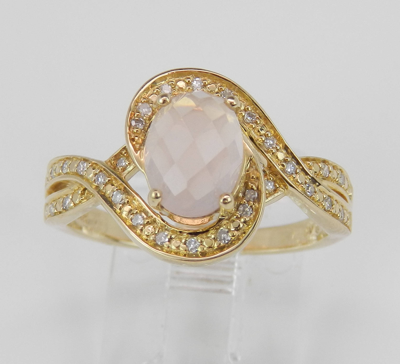 rose quartz diamond ring rose quartz diamond ring