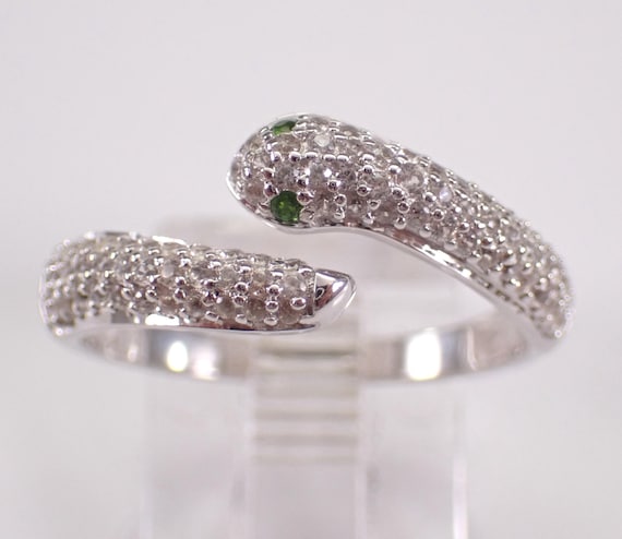 Sterling Silver Snake Ring - Crossover Bypass Band