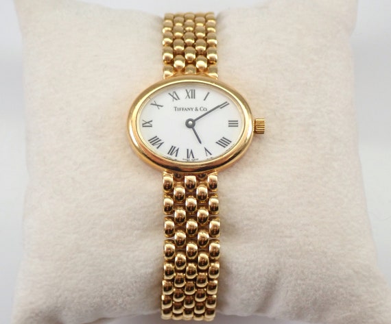 Vintage Estate 14K Yellow Gold TIFFANY & Co. Ladies Bracelet Watch Wristwatch