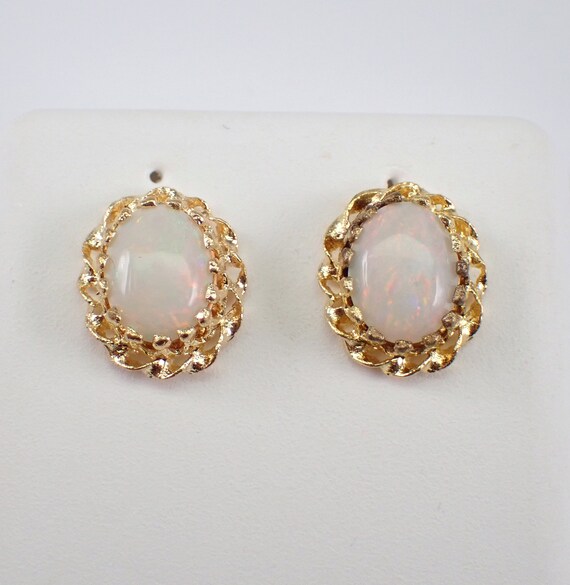 Vintage opal 2024 stud earrings
