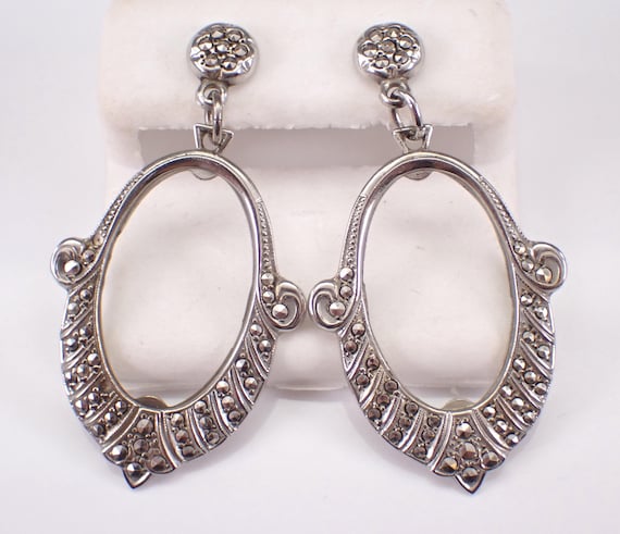 Vintage Sterling Silver Dangle Earrings - Dainty Unique Jewelry Gift