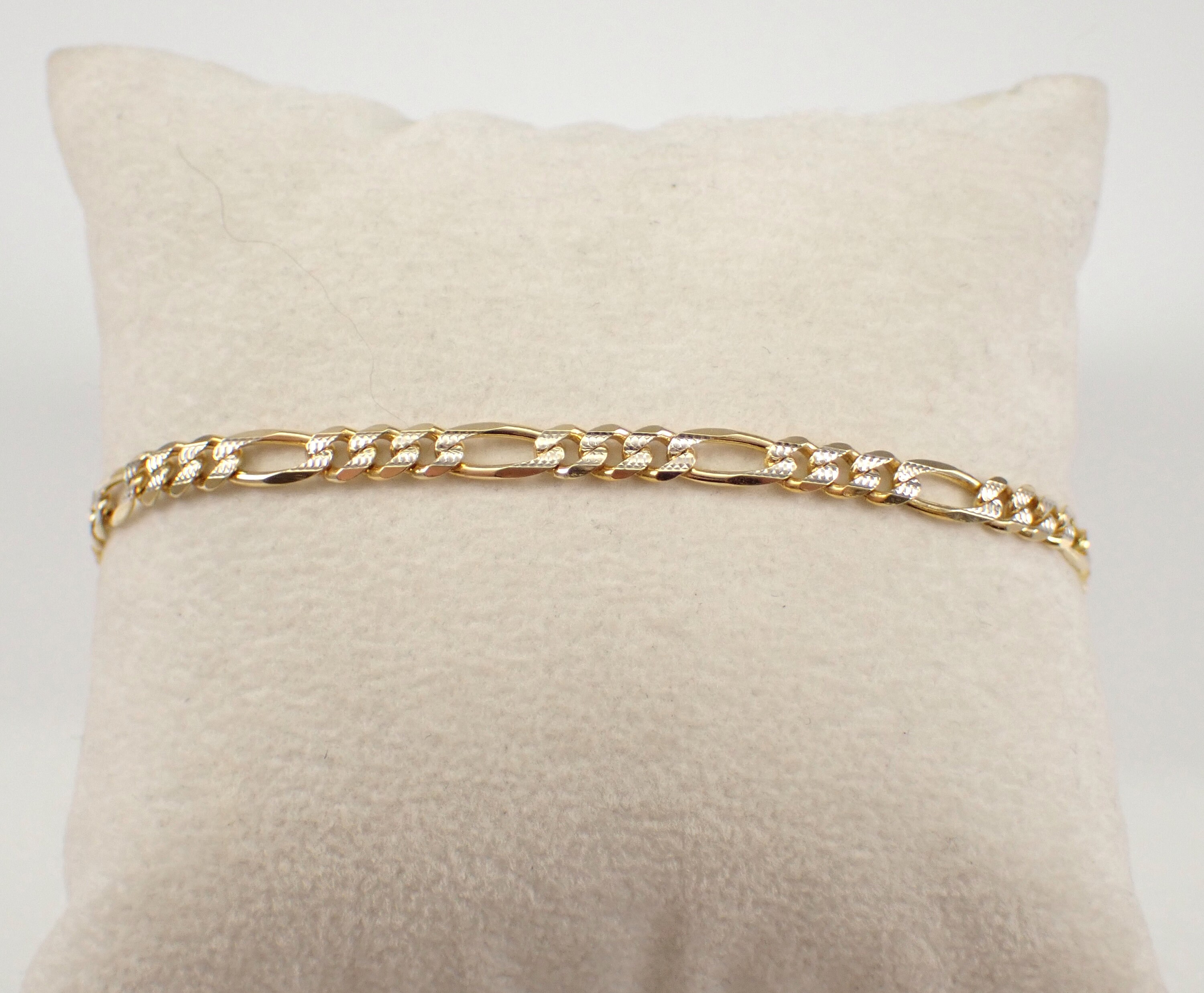 Figaro Chain Bracelet Gold Link Chain Bracelet Layering 