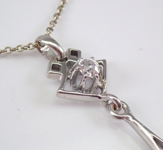 Antique Old Miner Diamond Necklace, Vintage 1920s… - image 5