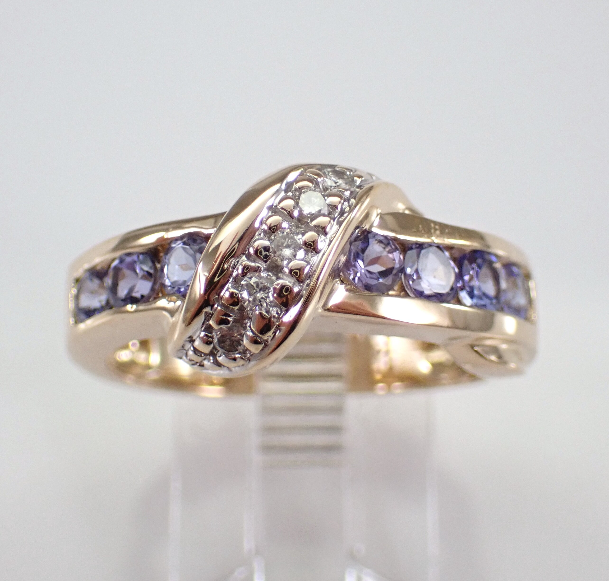 Antique Tanzanite Bridal Set Marquise Shape 14K White Gold 0.36ct - U6769