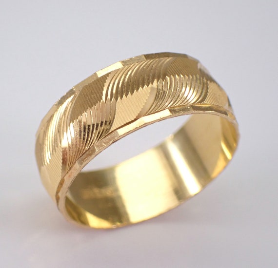 Vintage 21K Yellow Gold Wedding Ring - Estate Bri… - image 3