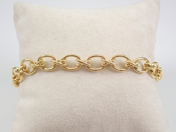 18K Yellow Gold TIFFANY & CO Bracelet - Authentic Paloma Picasso Vintage Design - Simple Link Secure Clasp