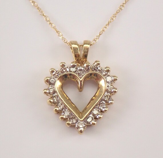 Estate Yellow Gold Diamond Heart 