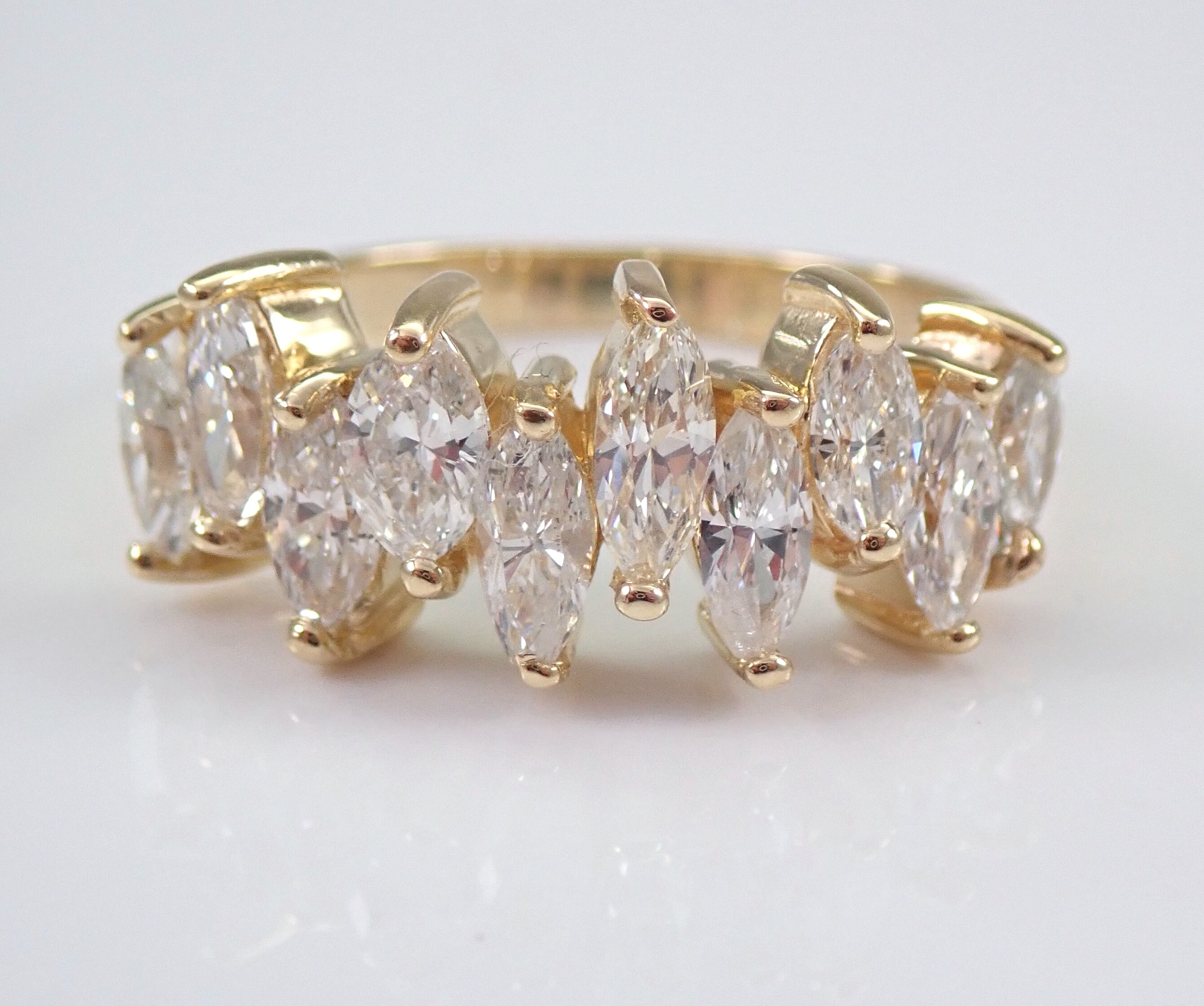 1.35 ct Marquise Diamond Wedding Ring Anniversary Band 14K