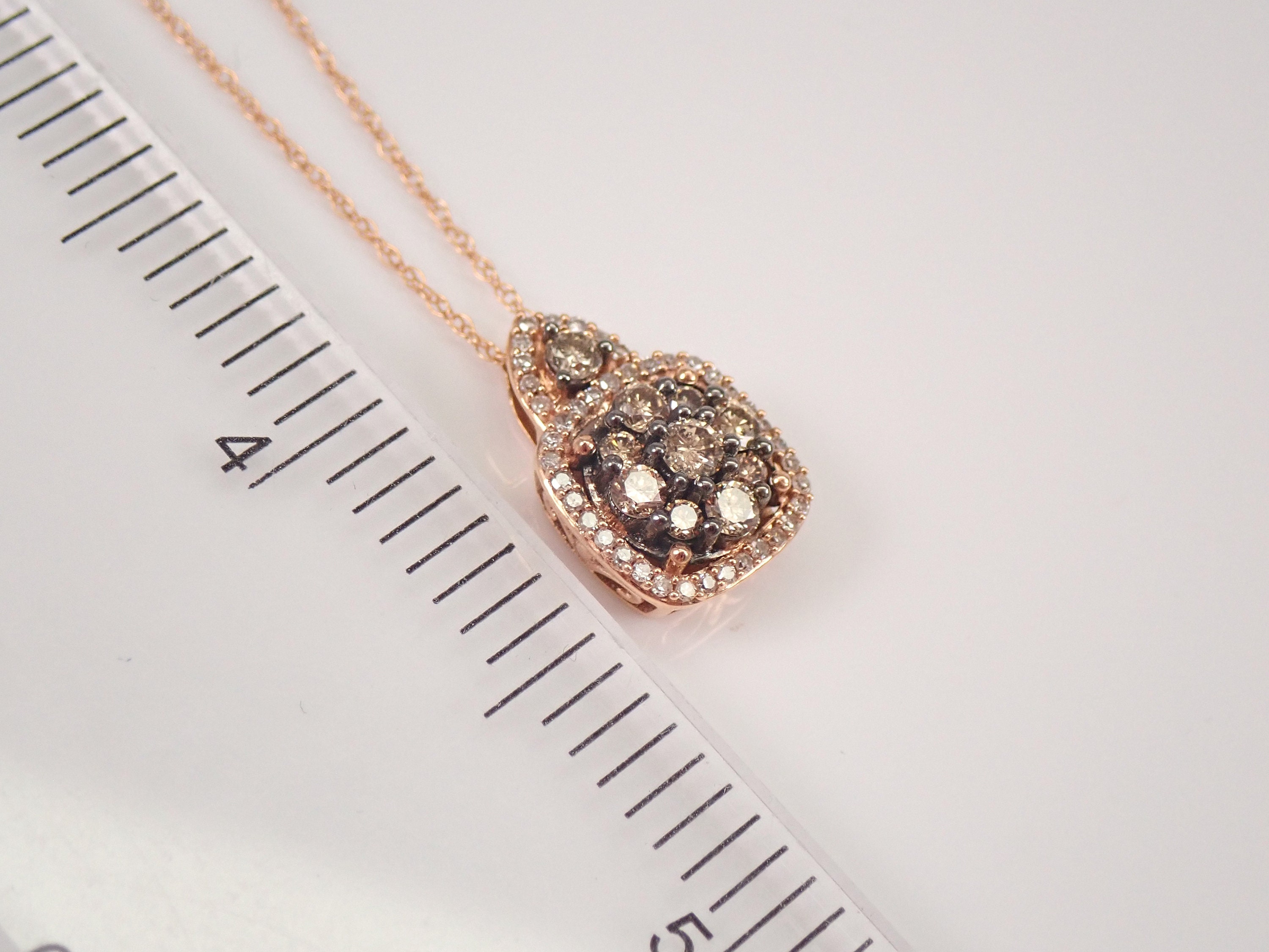 LeVian 14K Yellow Gold Rhodolite Garnet Chocolate Diamond 1 ct Pendant  Necklace | eBay