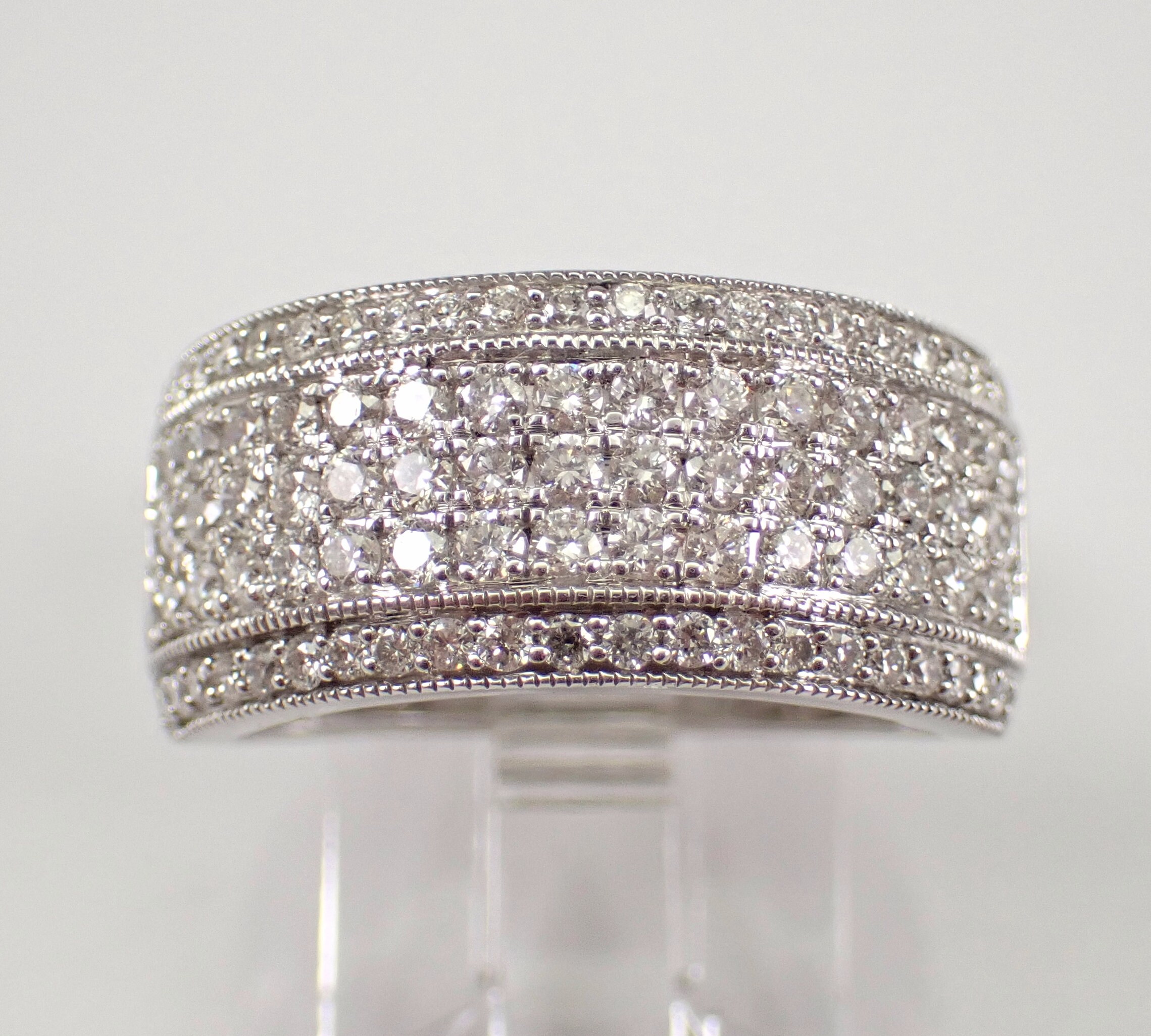 Wide diamond hotsell anniversary bands