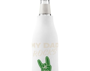 My Dad Rocks flessenkoeler met ritssluiting | Beer O'Clock-ontwerp