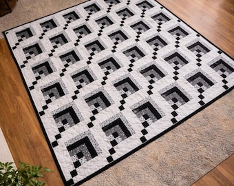 Bustling Street Quilt Anleitung – Modernes geometrisches Patchwork (PDF Download)