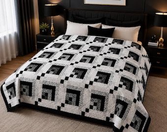 Bustling Street Quilt Pattern – Modern Geometric Patchwork (PDF Download)