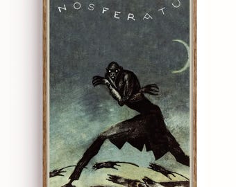 Nosferatu 1922 Movie Poster Art Print Count Orlok Vampire Vintage Horror Decor