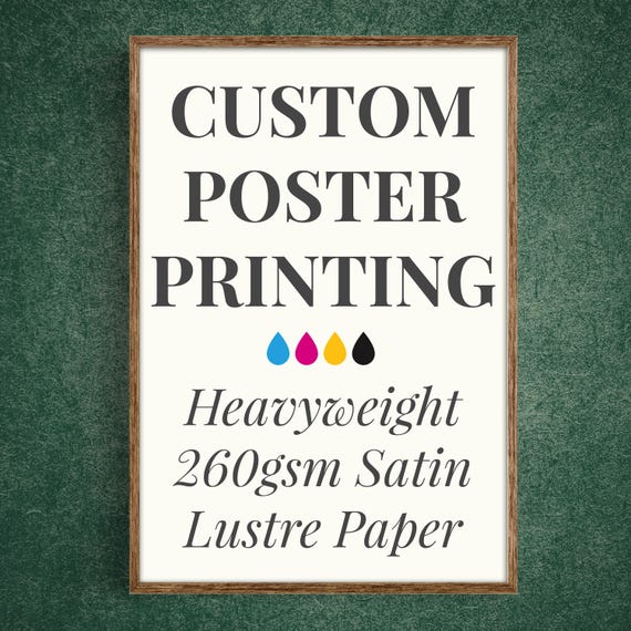 Custom Giclée Poster Printing | 260gsm Satin Lustre Paper | Photo Print, Wall Art, Personalised